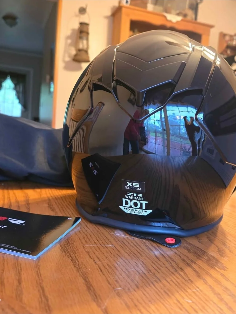 Black Full-Face Motorcycle Helmet with Clear Visor